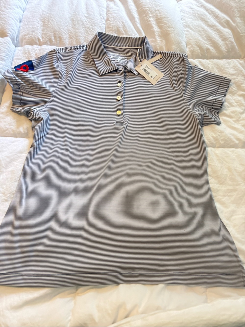Peter Millar Women’s Navy Stripe Polo Shirt